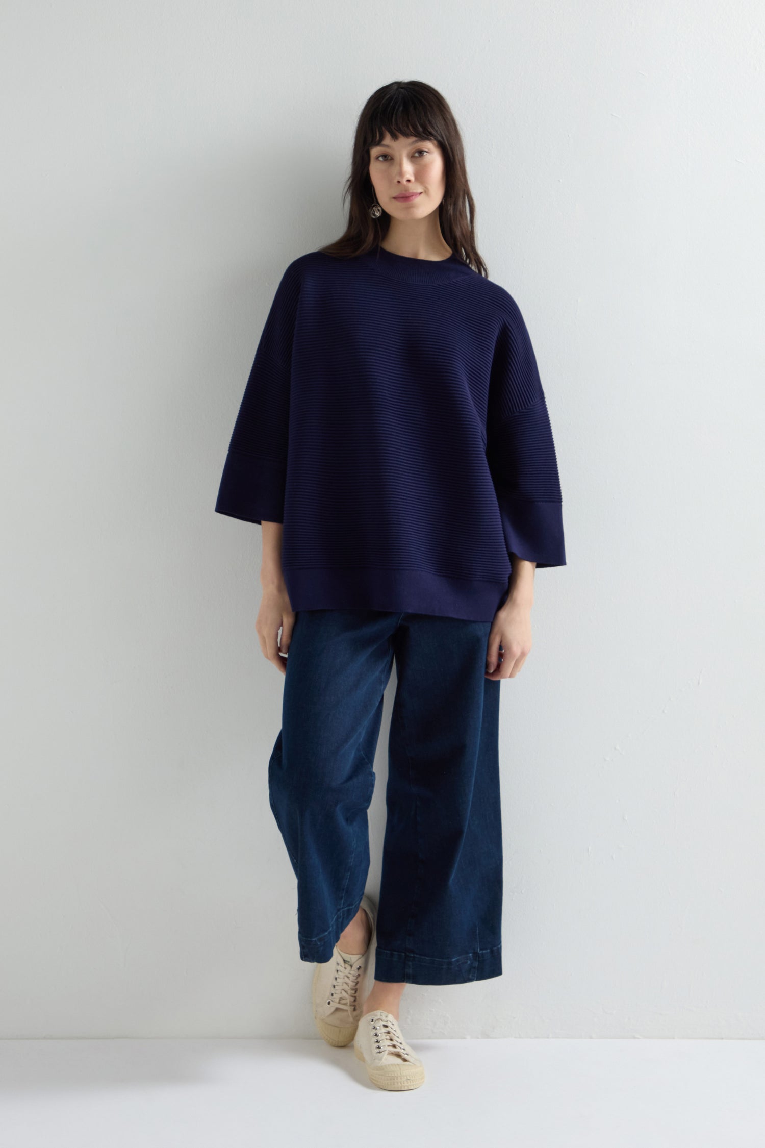 Wide Sleeve Ribbed Knit