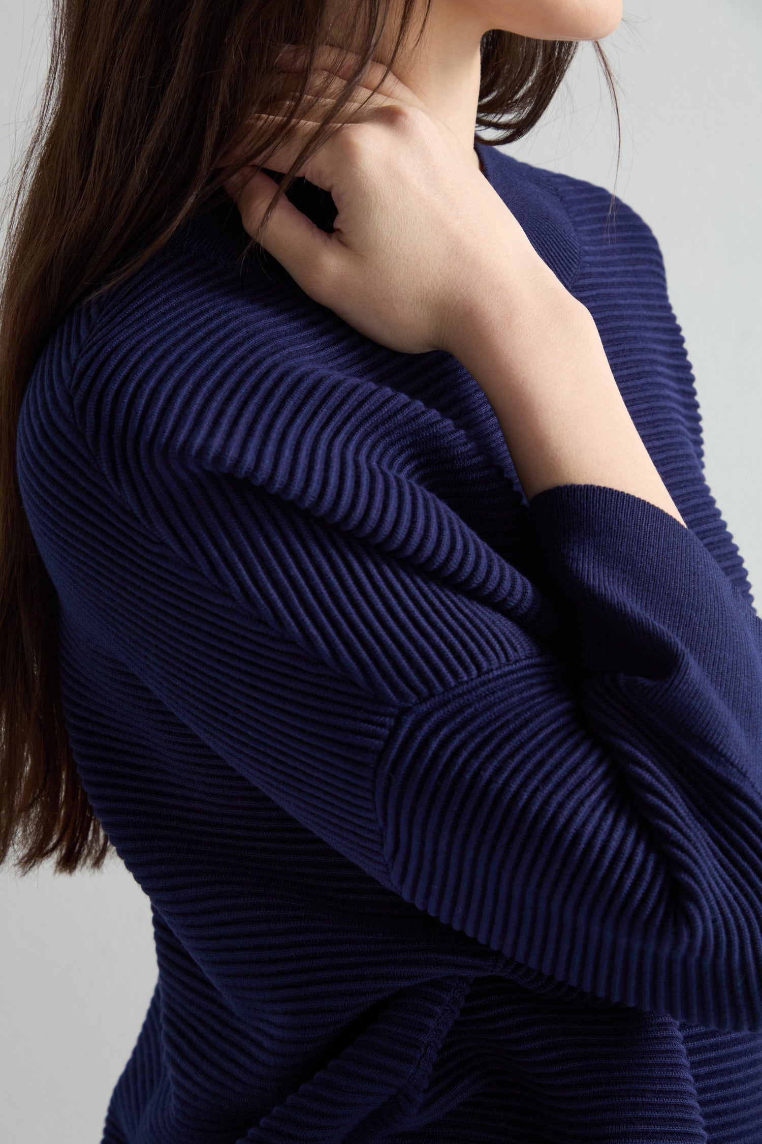 Wide Sleeve Ribbed Knit