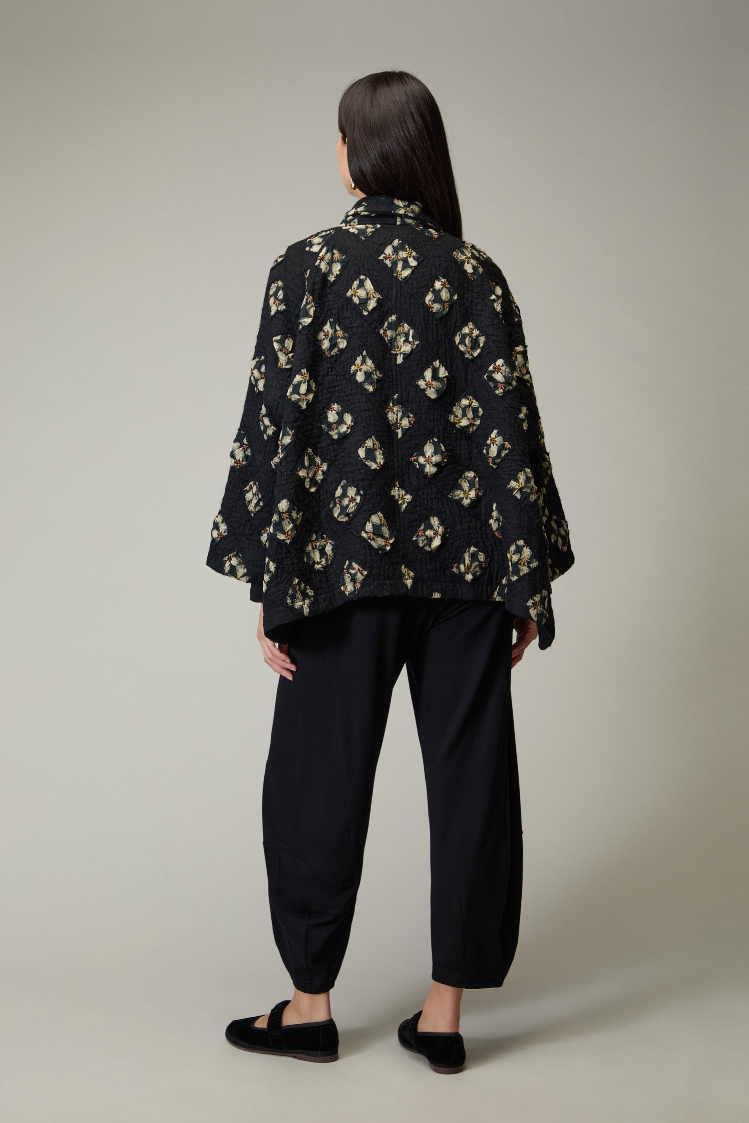 Textured Flower Wool Jacket