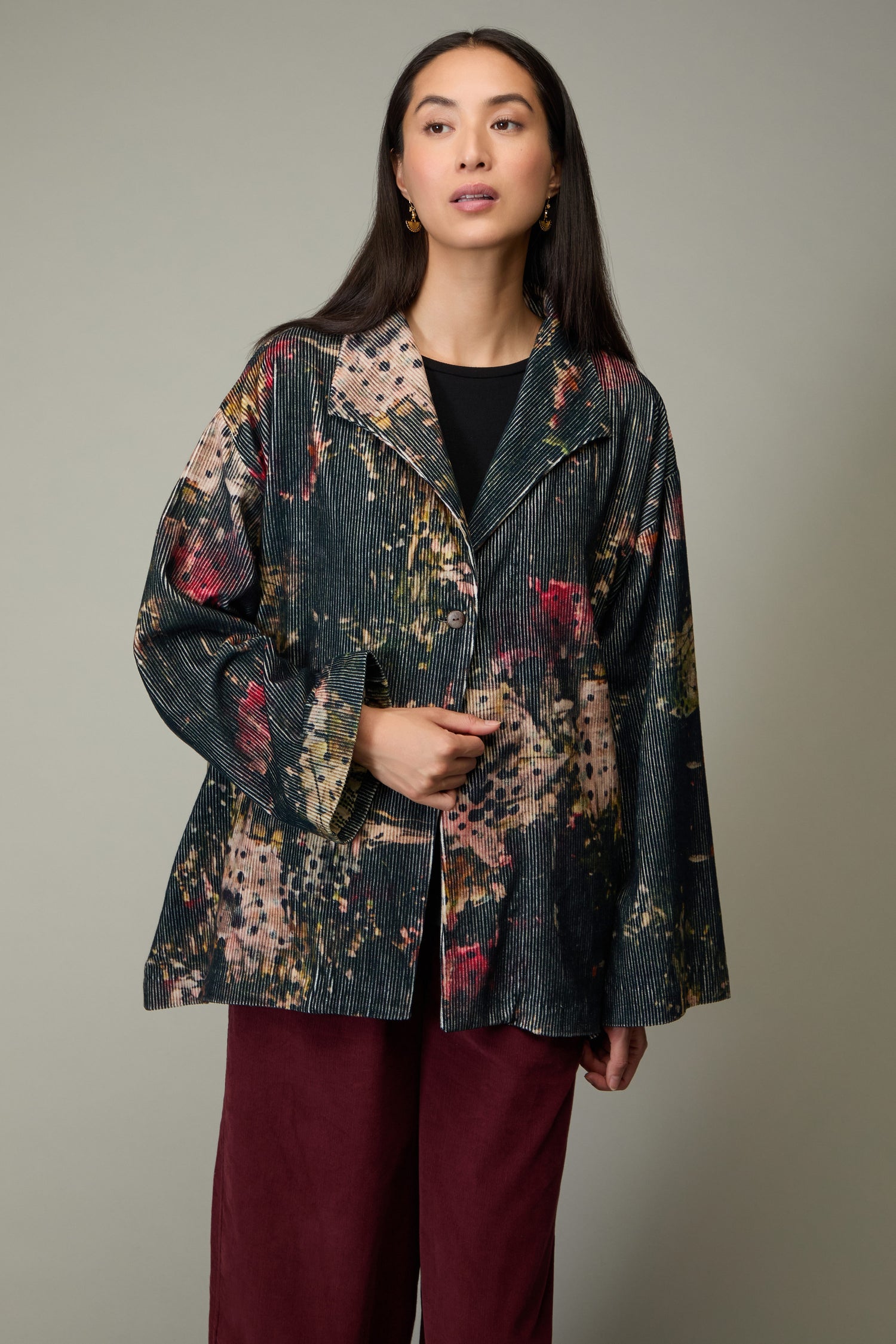 Print Corduroy Jacket