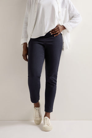 Night Stretch Cotton Slim Trousers
