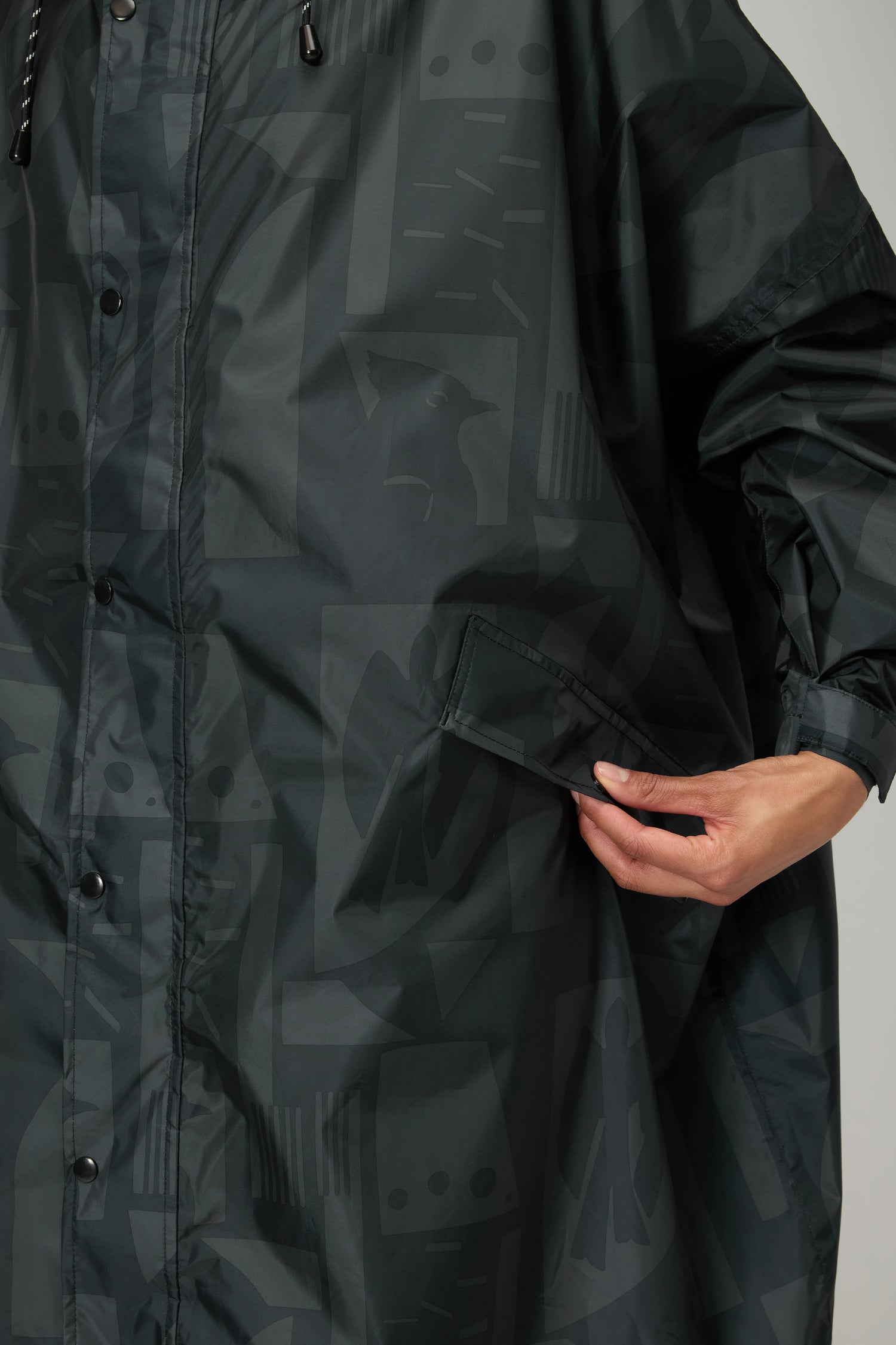 Back to Black Rain Coat