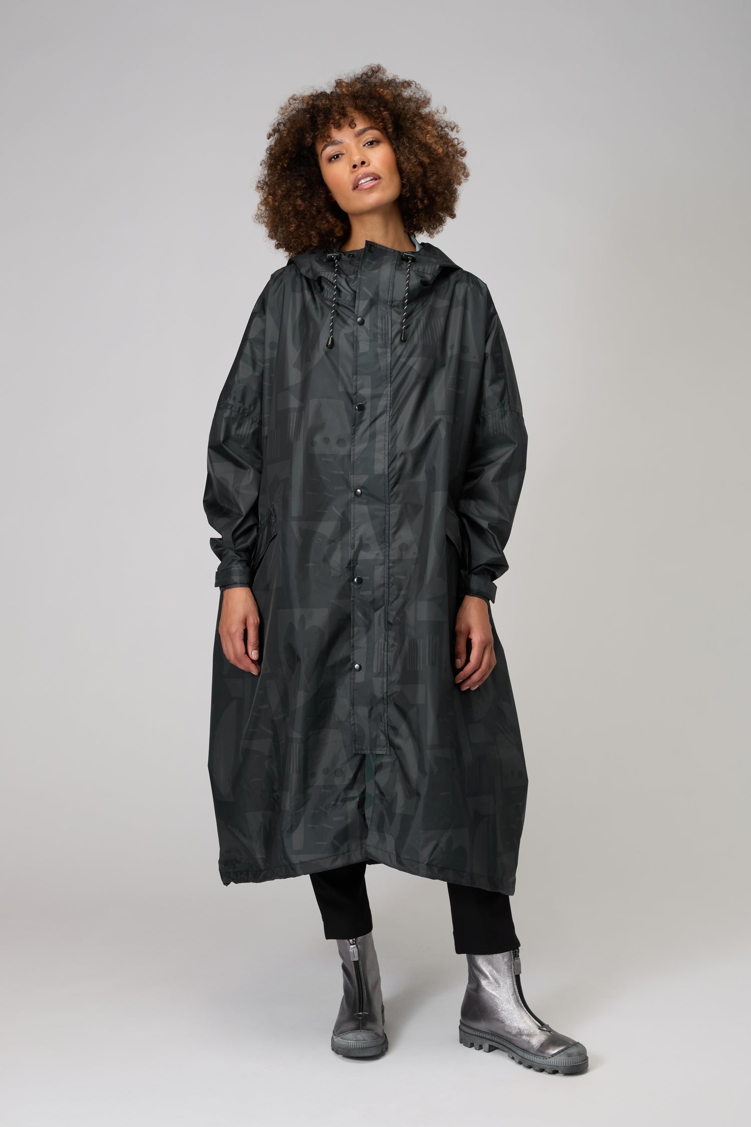 Back to Black Rain Coat