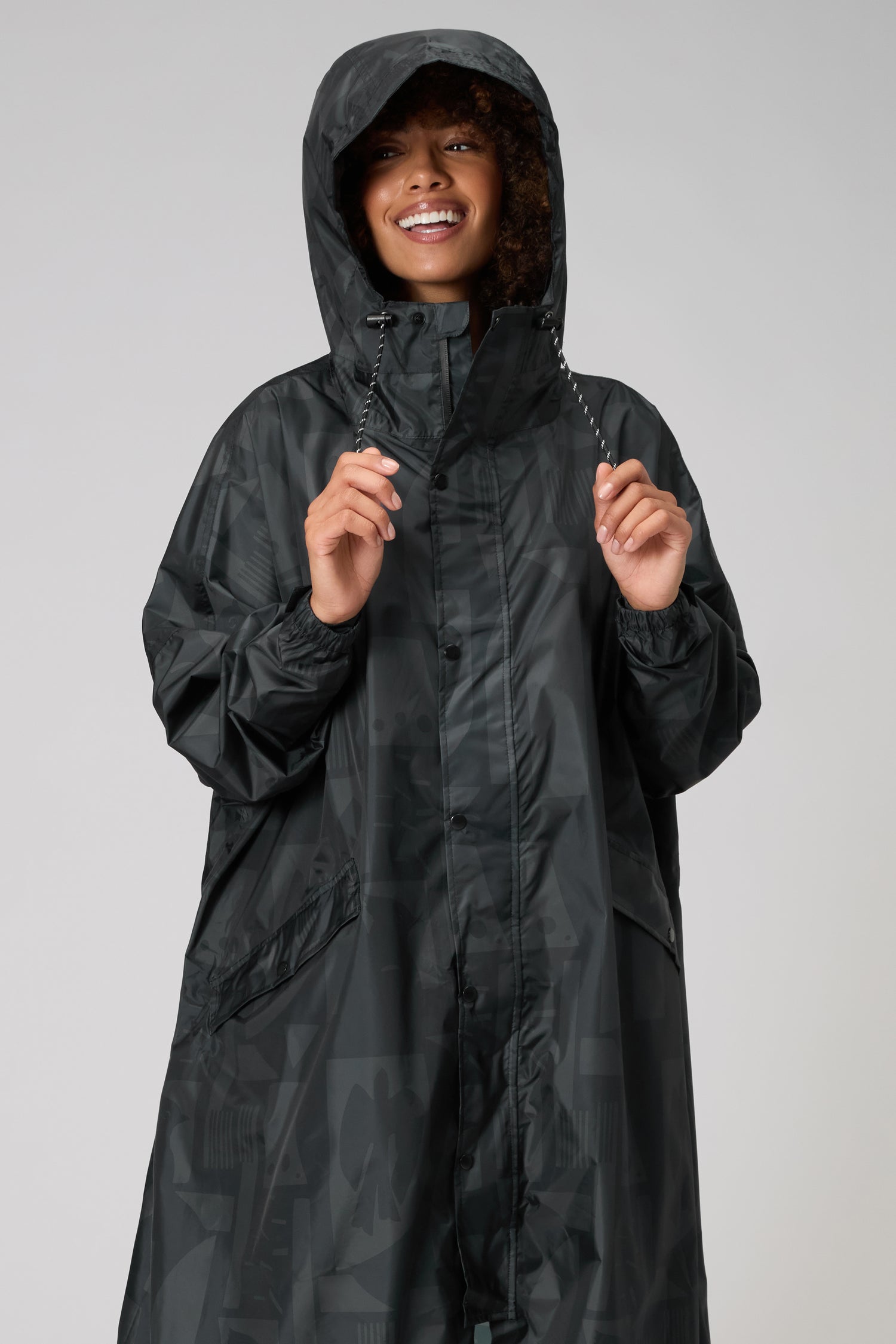 Back to Black Rain Coat