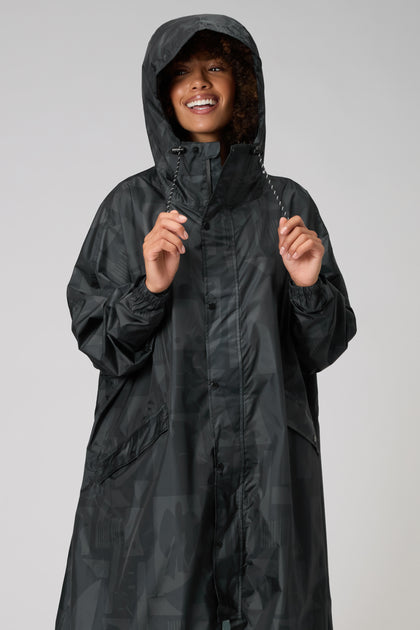 Back to Black Rain Coat