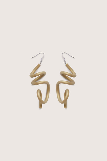 A pair of Sketch Earrings on a white background.