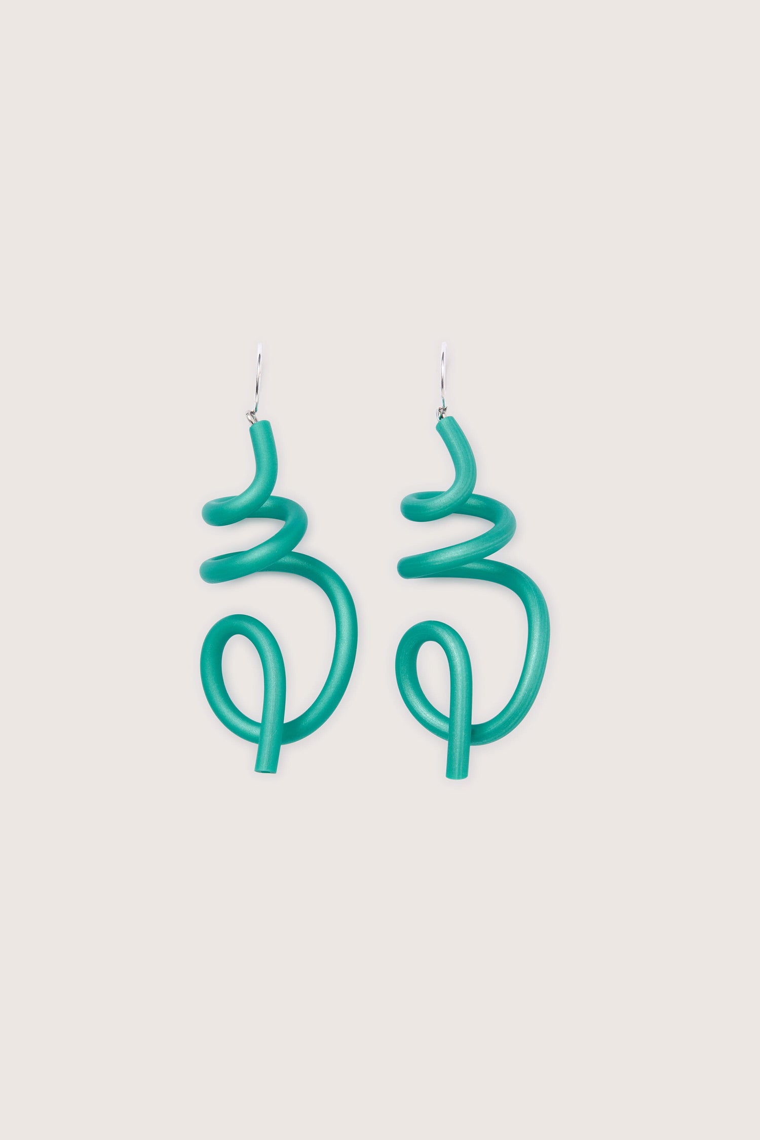 A contemporary pair of Sketch Earrings with a spiral design.