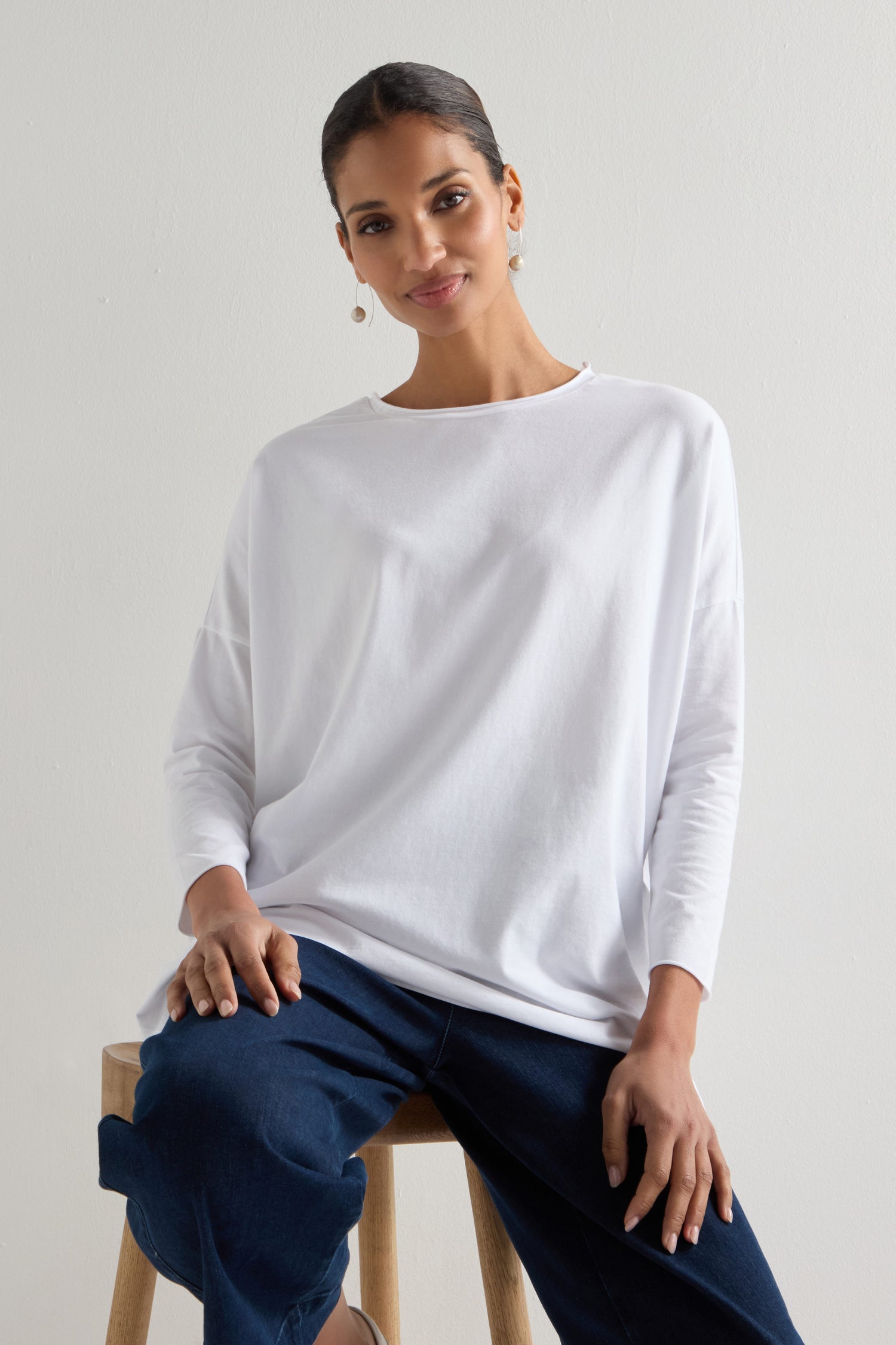 Cotton Jersey Relaxed Top