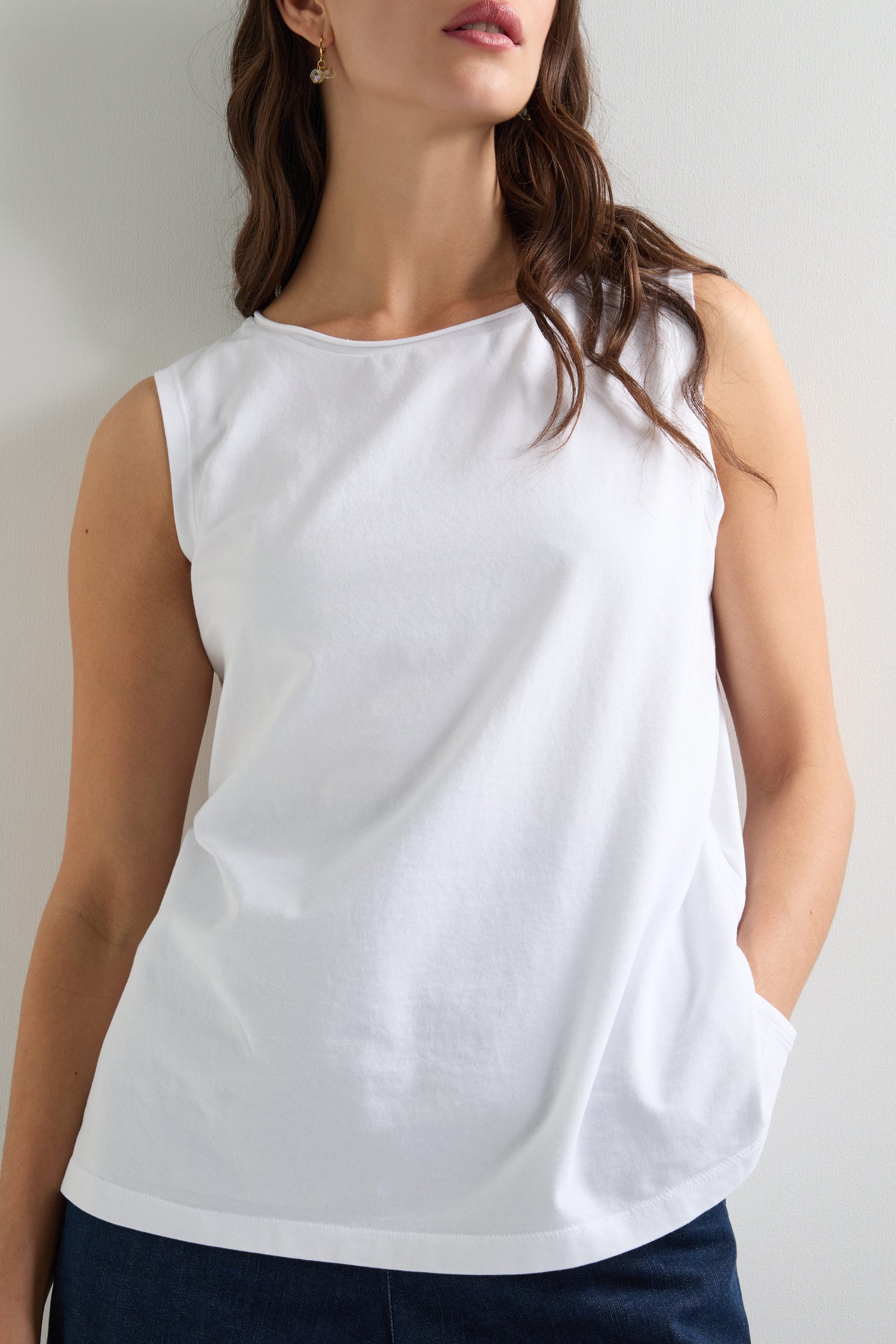 Cotton Jersey Boxy Vest