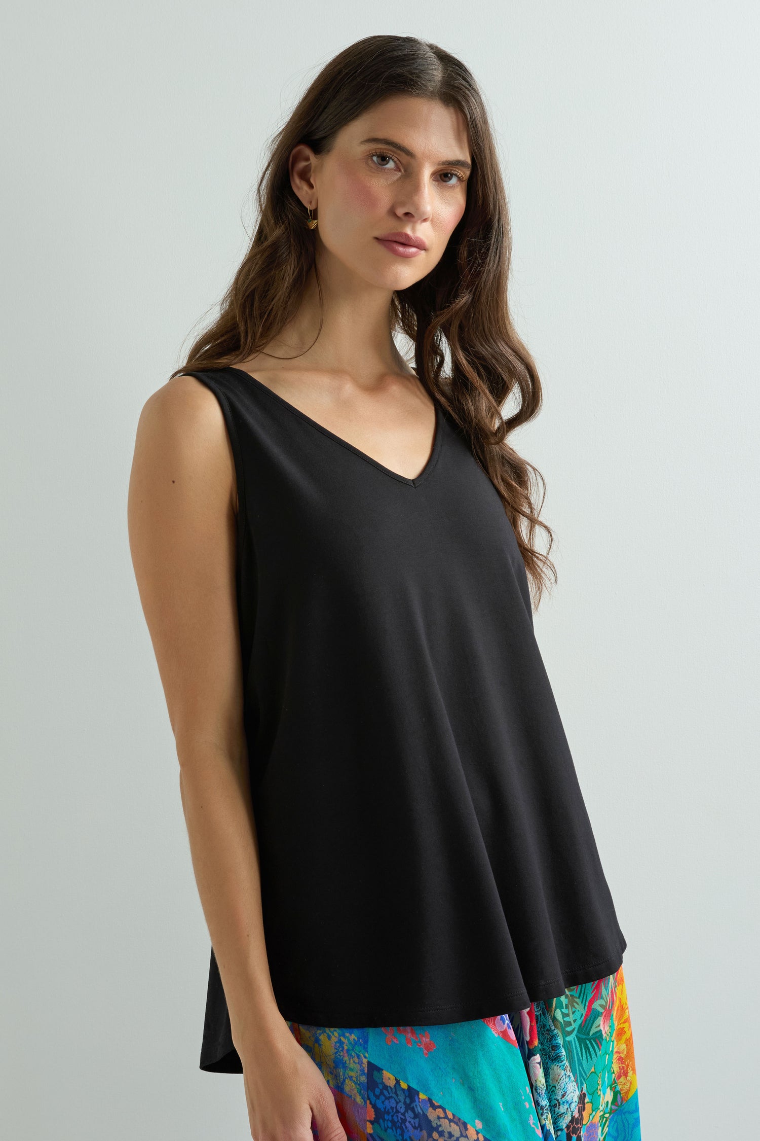 Viscose Jersey V Neck Vest