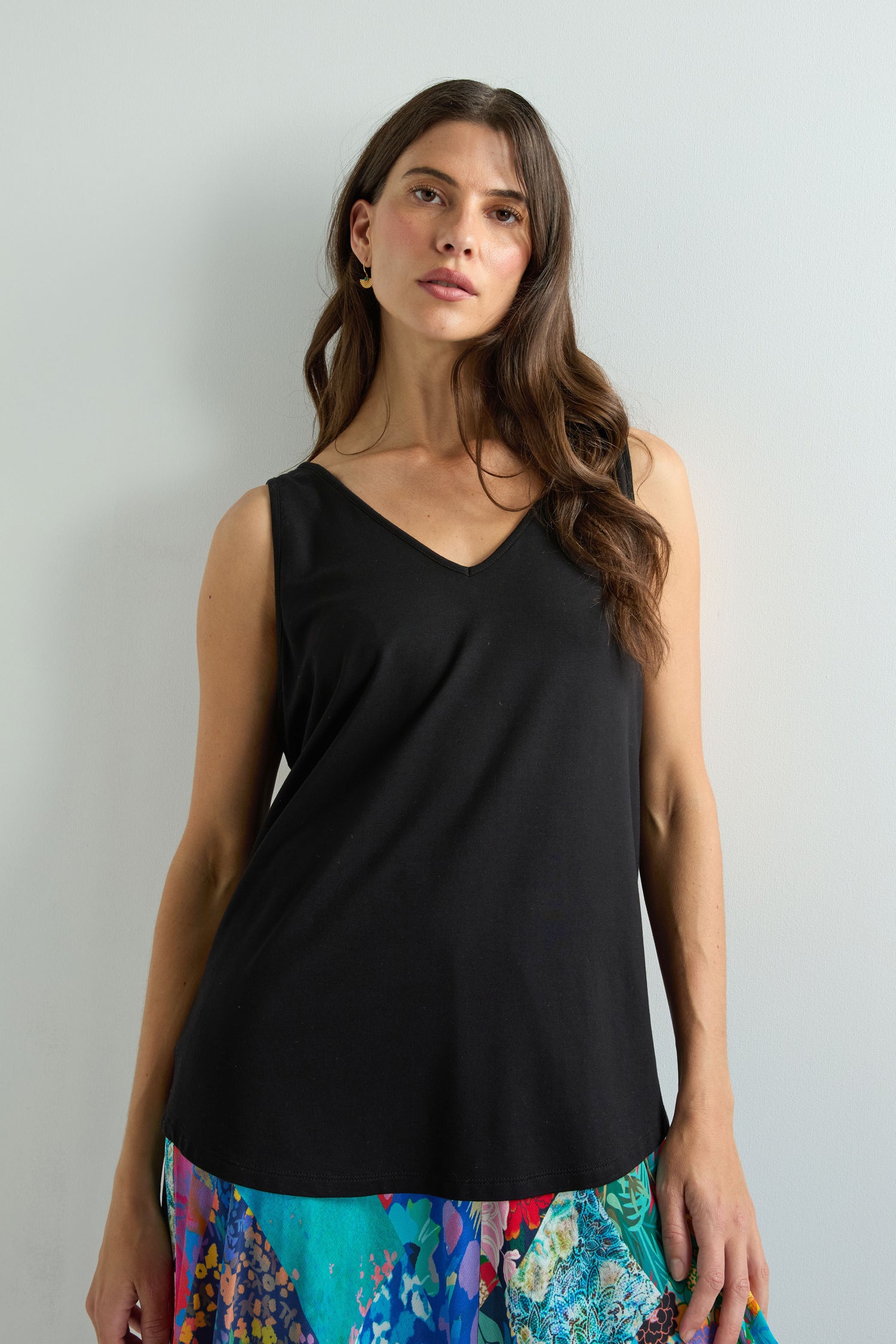 Viscose Jersey V Neck Vest