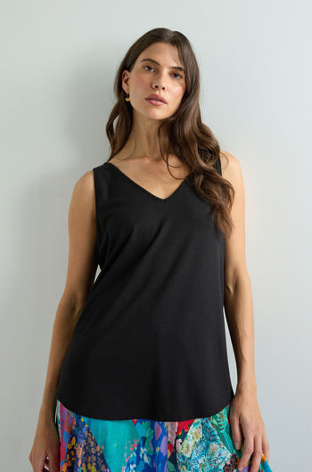 Viscose Jersey V Neck Vest