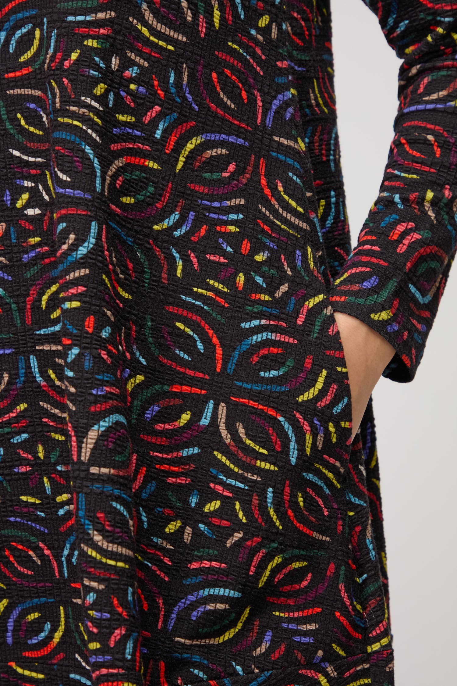 Mosaic Jacquard Jersey Bubble Dress