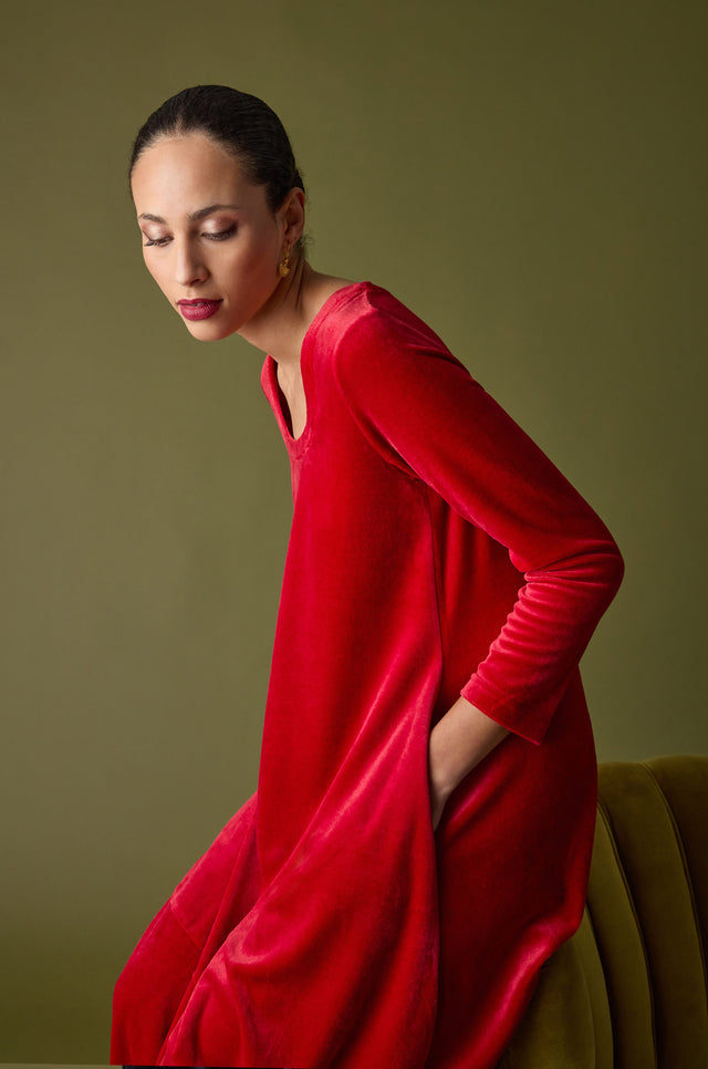 Velvet Jersey Bubble Dress – Sahara
