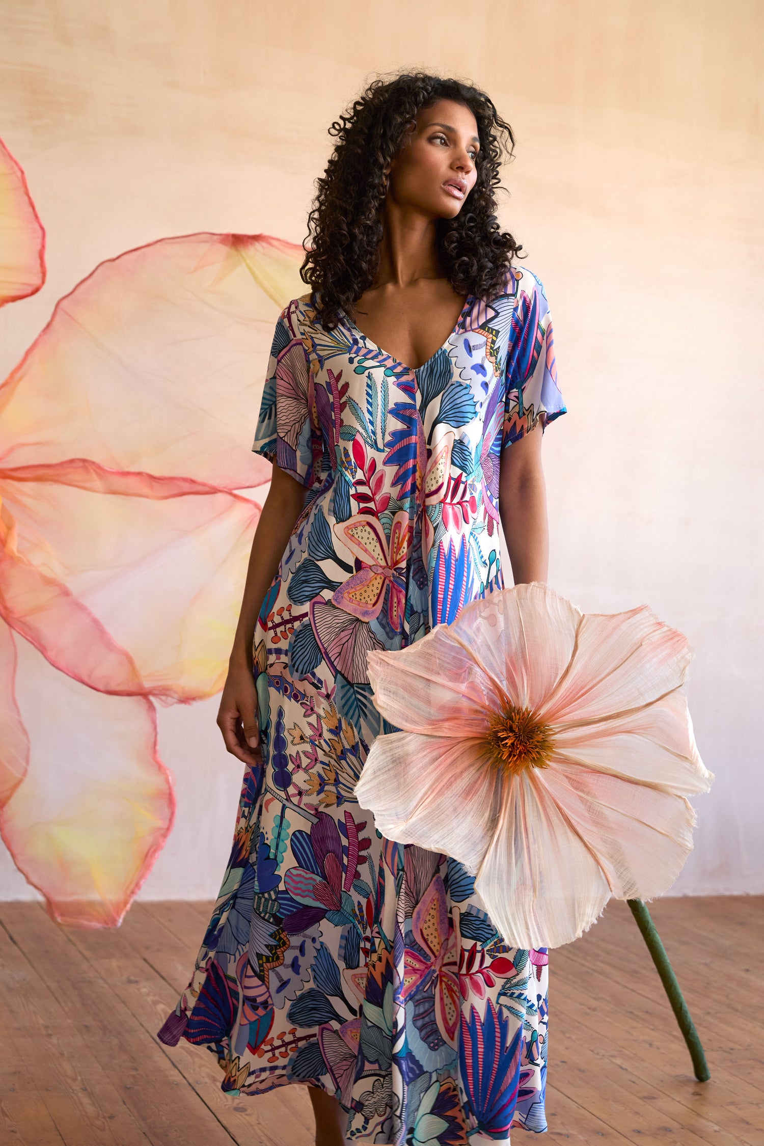 Fantasy Forest Bias Cut Dress