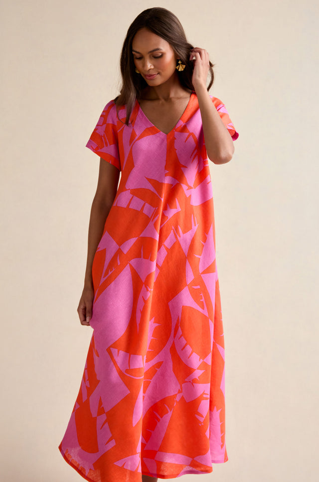 dress falling apart Women Designer Peach Flared Dress main image 0