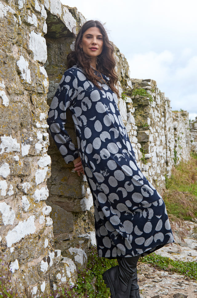 Brushed Spot Jersey Bubble Dress – Sahara