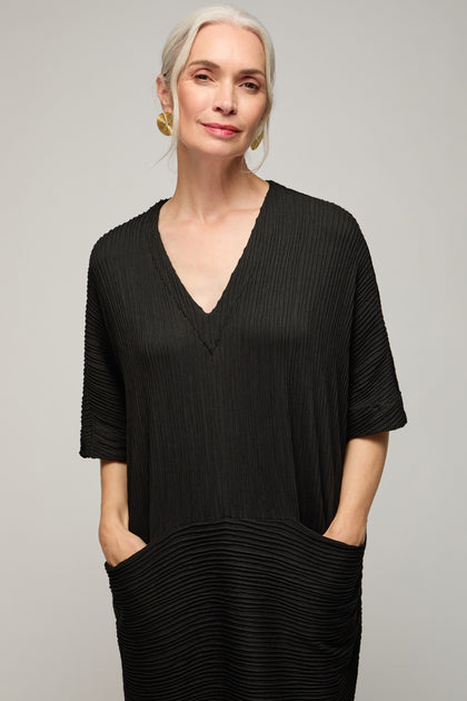 Textured Wave Jersey Dress