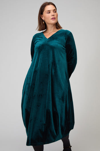 Velvet Jersey Bubble Dress