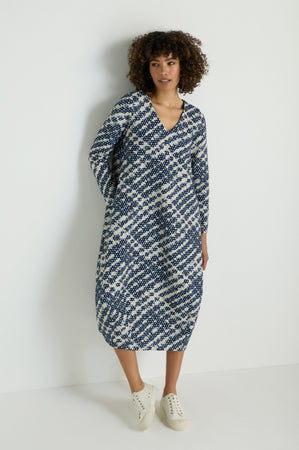 Diamond Tie Dye Jersey Bubble Dress