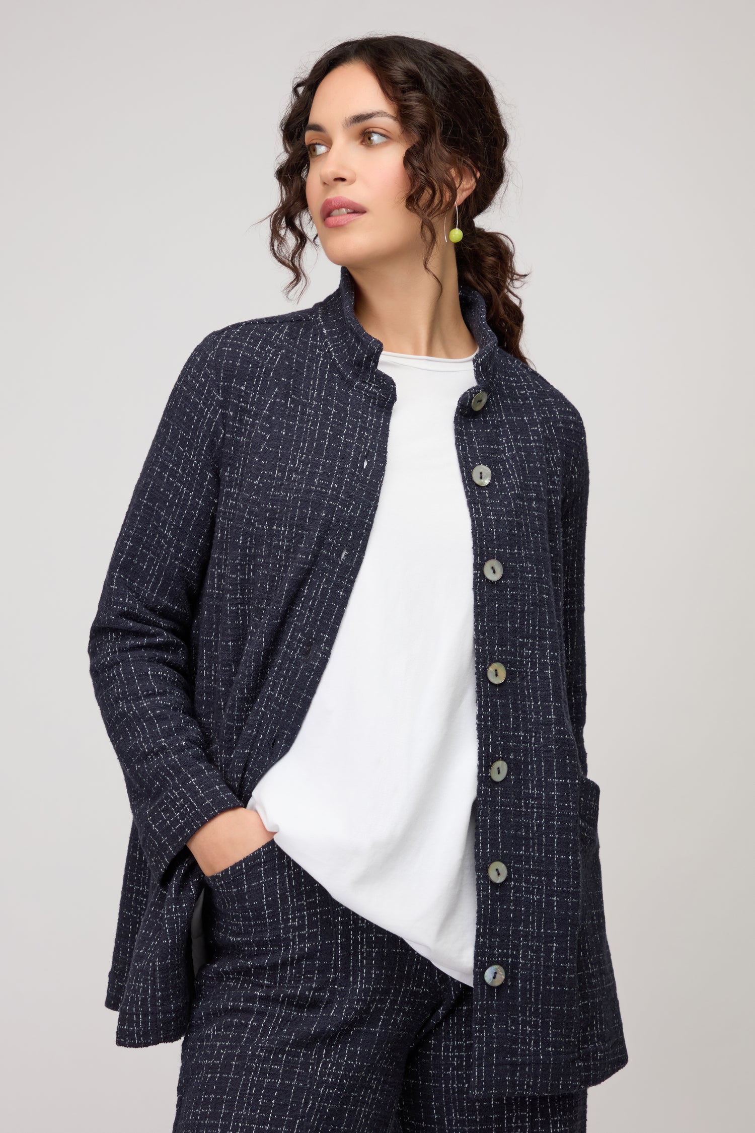 Boucle Cotton Jersey Jacket
