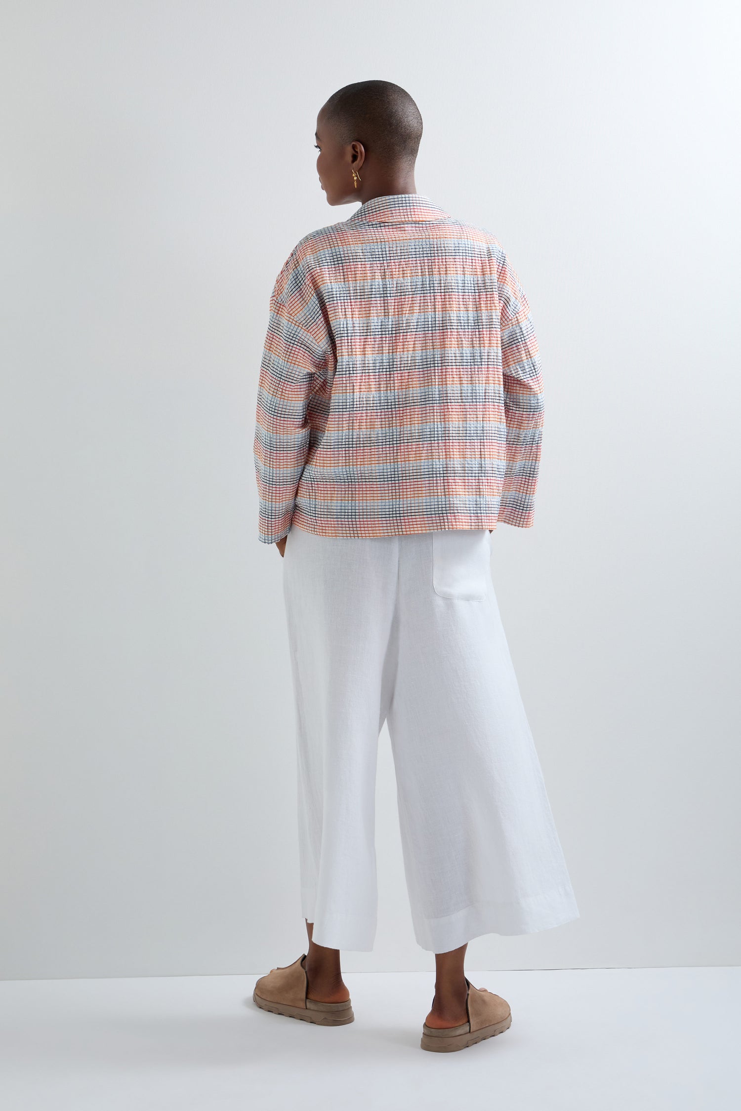 Crinkle Dobby Mini Check Jacket