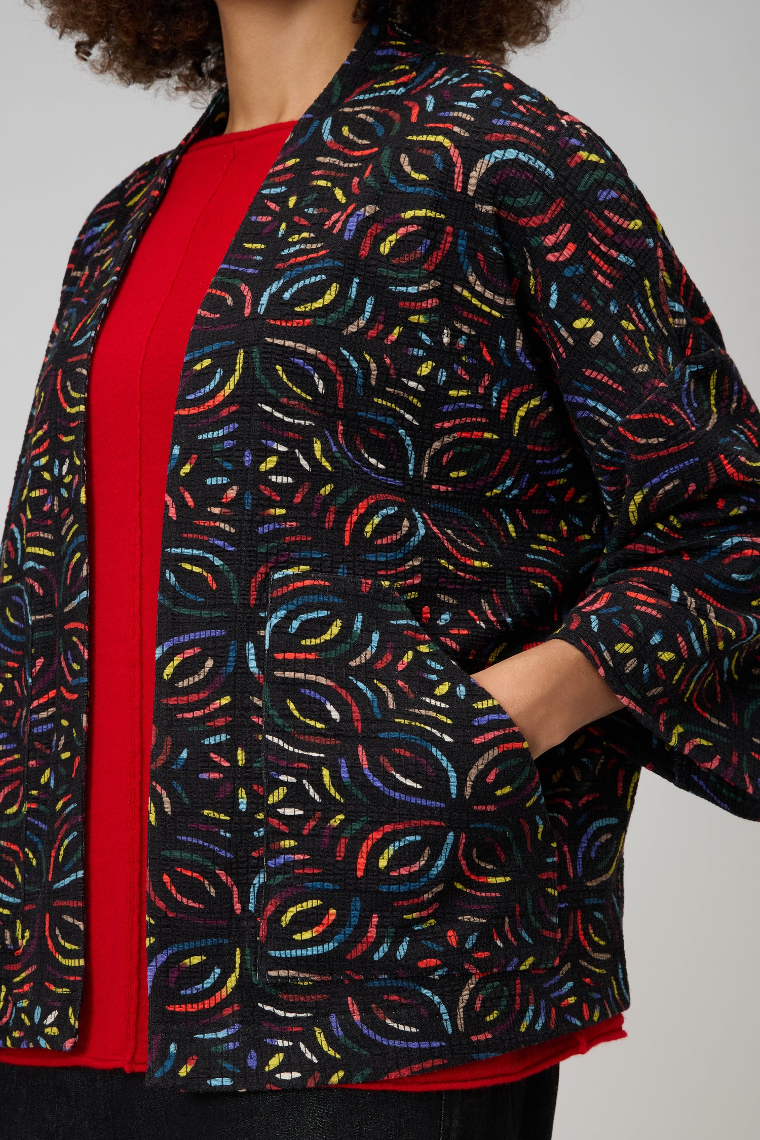 Mosaic Jacquard Jersey Jacket