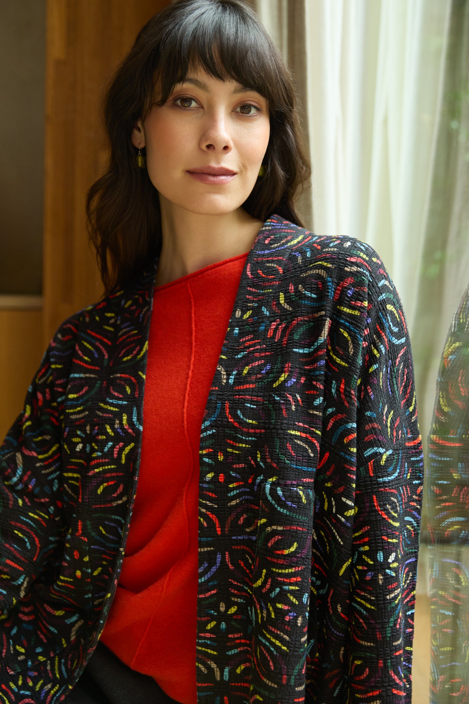 Mosaic Jacquard Jersey Jacket