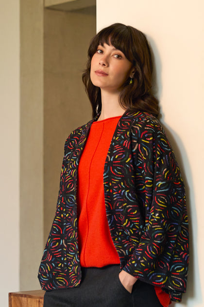 Mosaic Jacquard Jersey Jacket