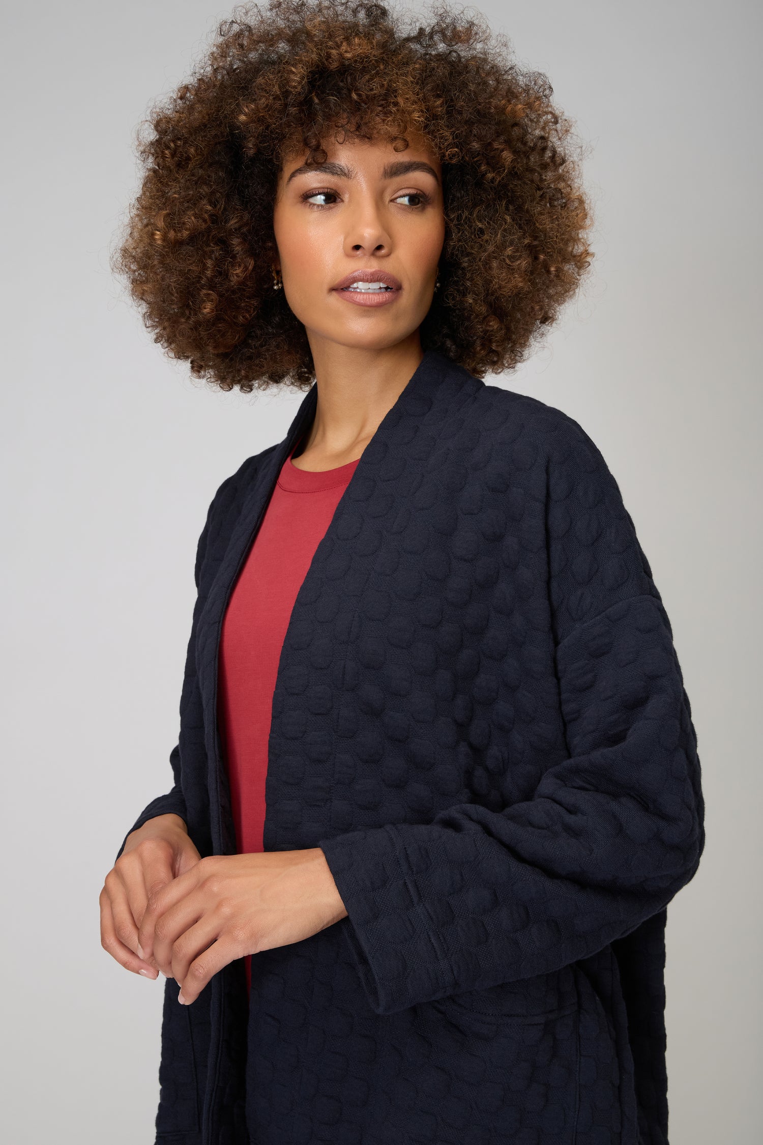 Bubble Textured Jersey Jacket