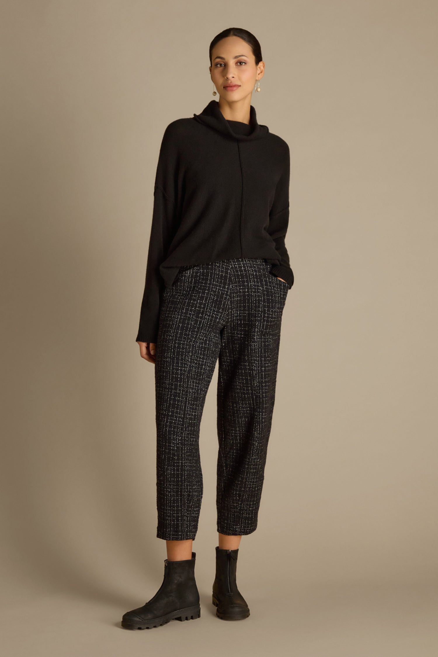 Boucle Cotton Jersey Bubble Trouser