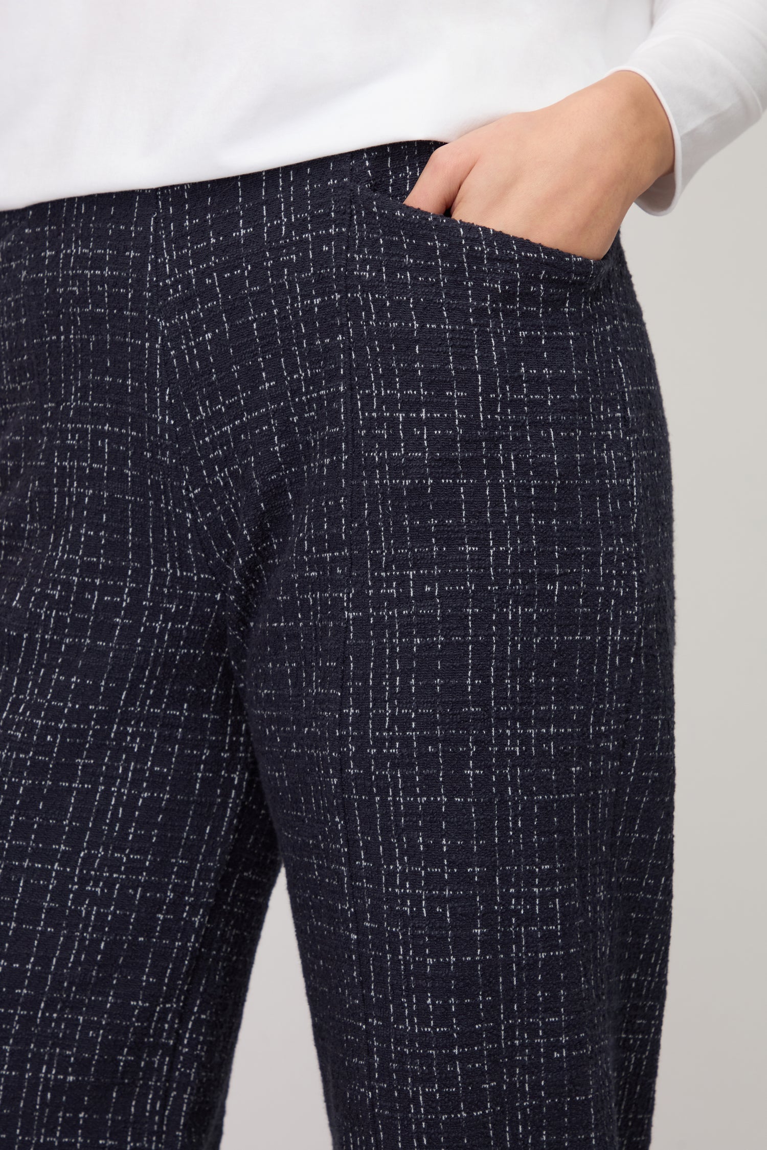 Boucle Cotton Jersey Bubble Trouser