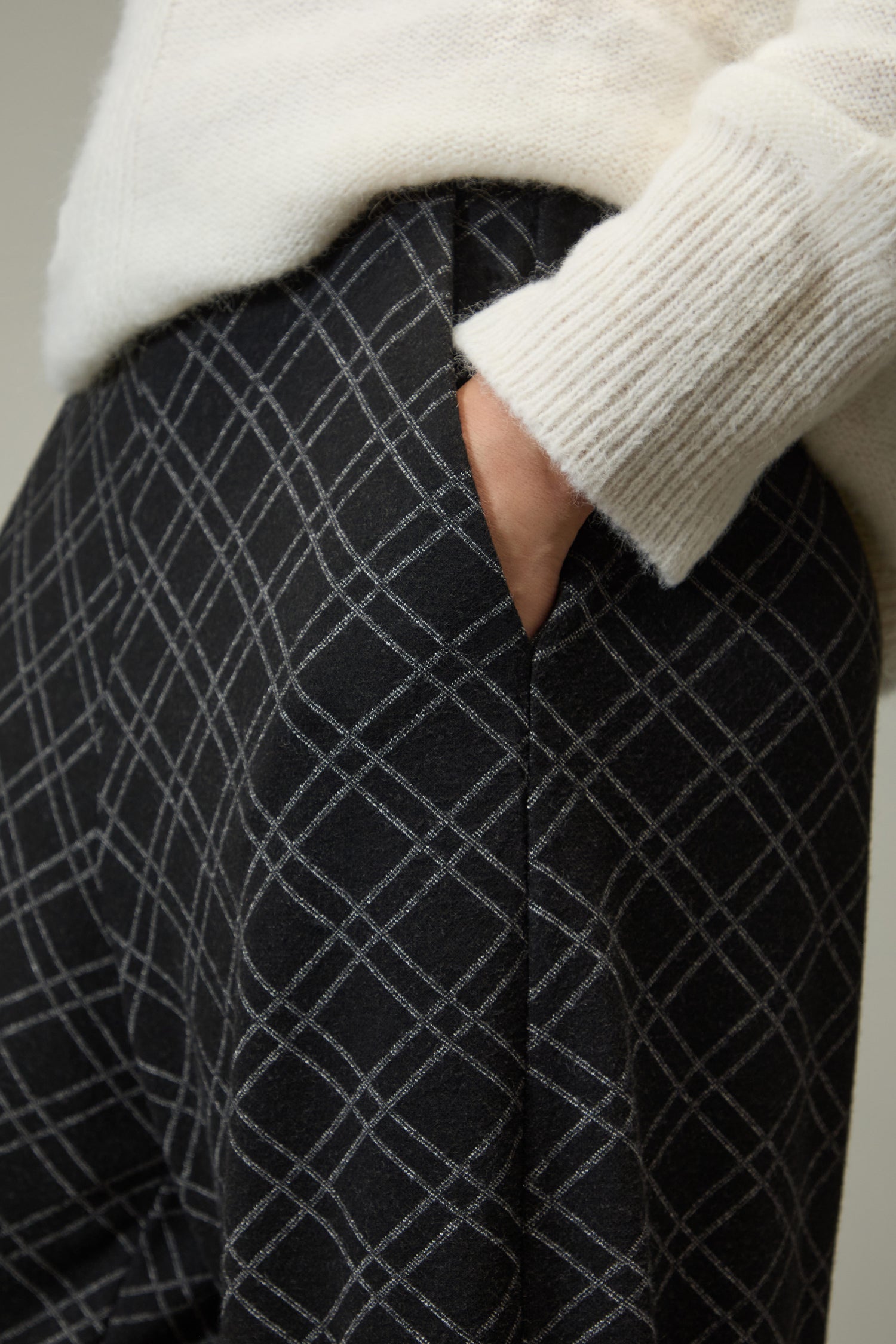 Square Jacquard Jersey Trousers