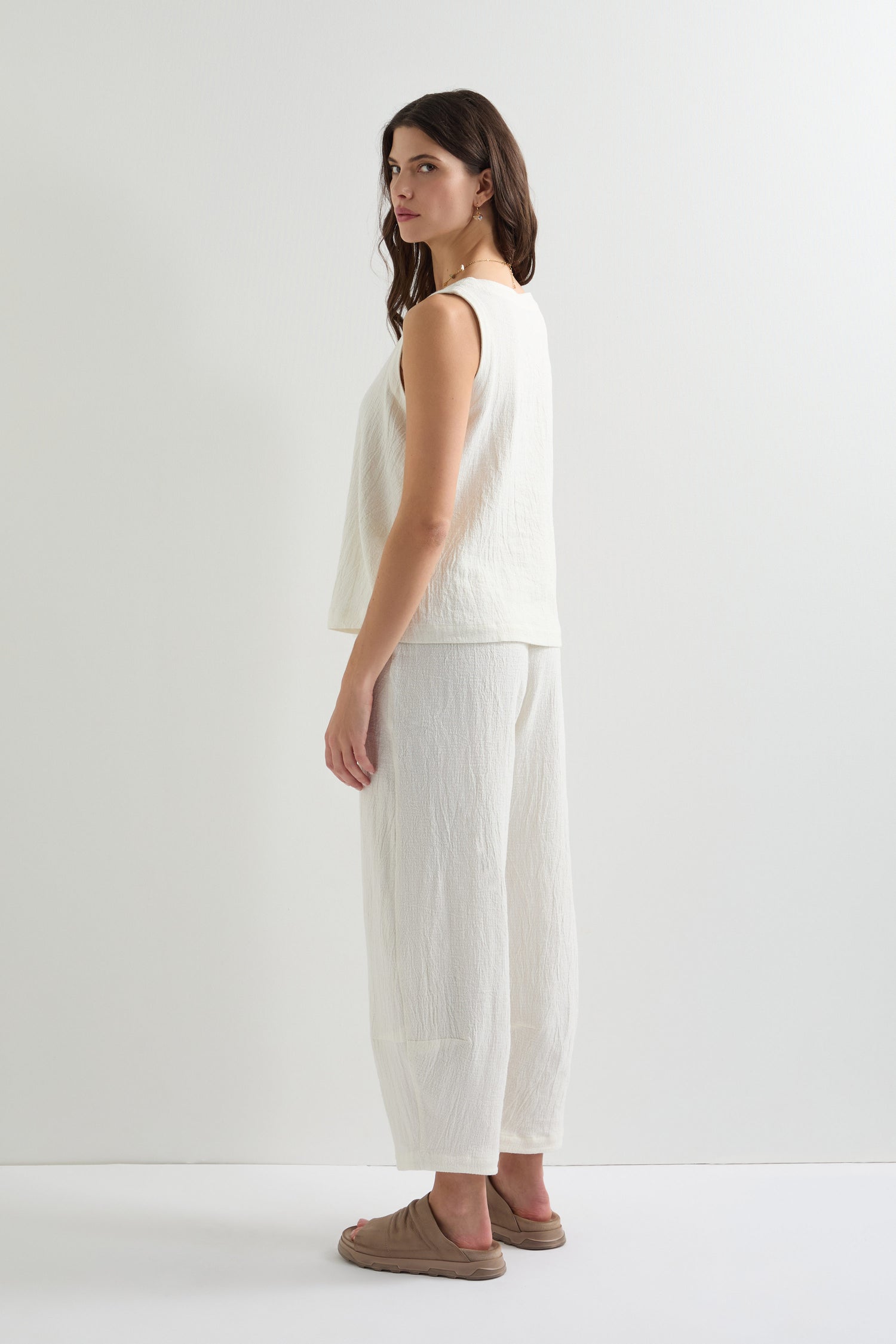 Linen Viscose Bubble Trouser