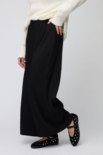 Textured Wave Jersey Wide Trousers