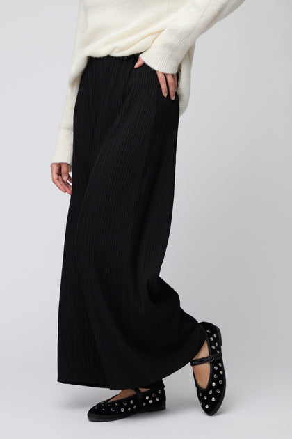 Textured Wave Jersey Wide Trousers
