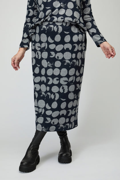 Brushed Jersey Spotted Tube Skirt