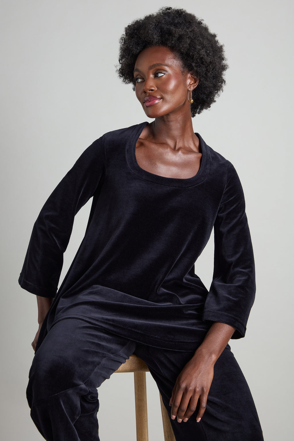 Dark Green Lara Velvet Shirt | WHISTLES | Whistles US |