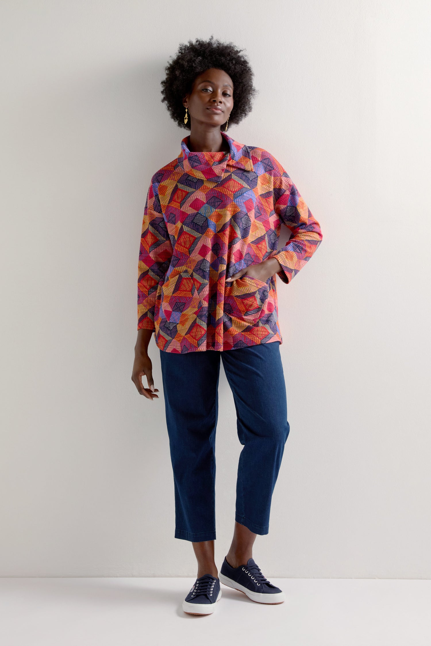 Bold Cubist Print Tunic