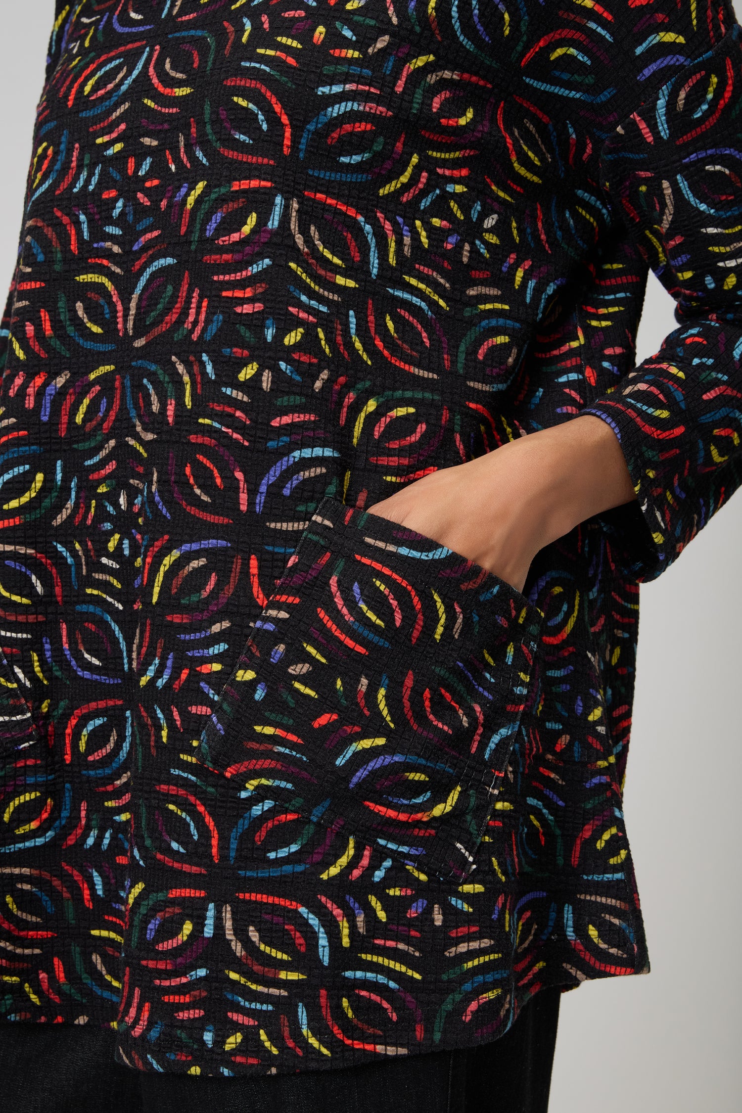 Mosaic Jacquard Jersey Top