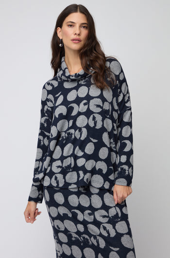 Brushed Jersey Spotted Boxy Top