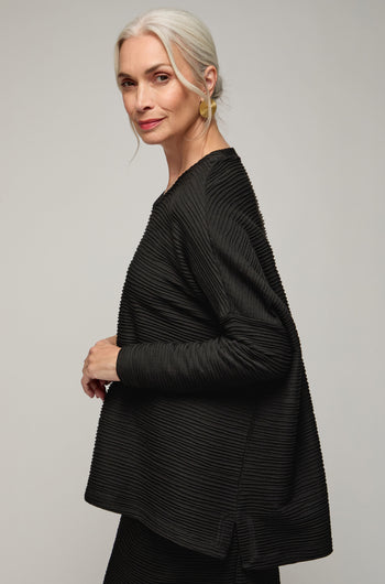 Textured Wave Jersey Boxy Top