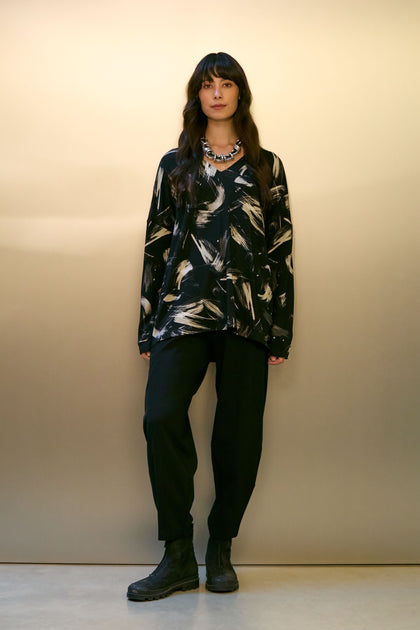 Painted Brushstrokes Jersey Top