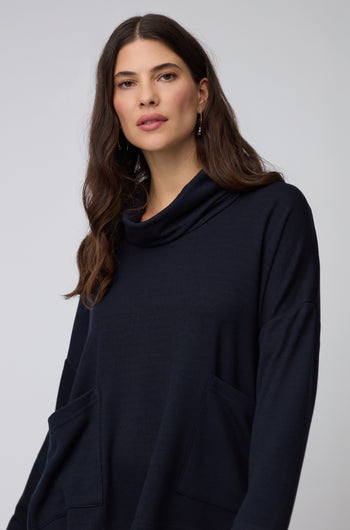 Luxe Viscose Jersey Cowl Neck Top