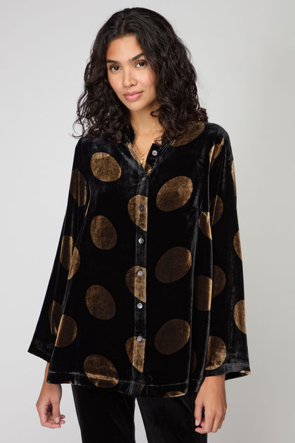 Silk Velvet Spot Shirt