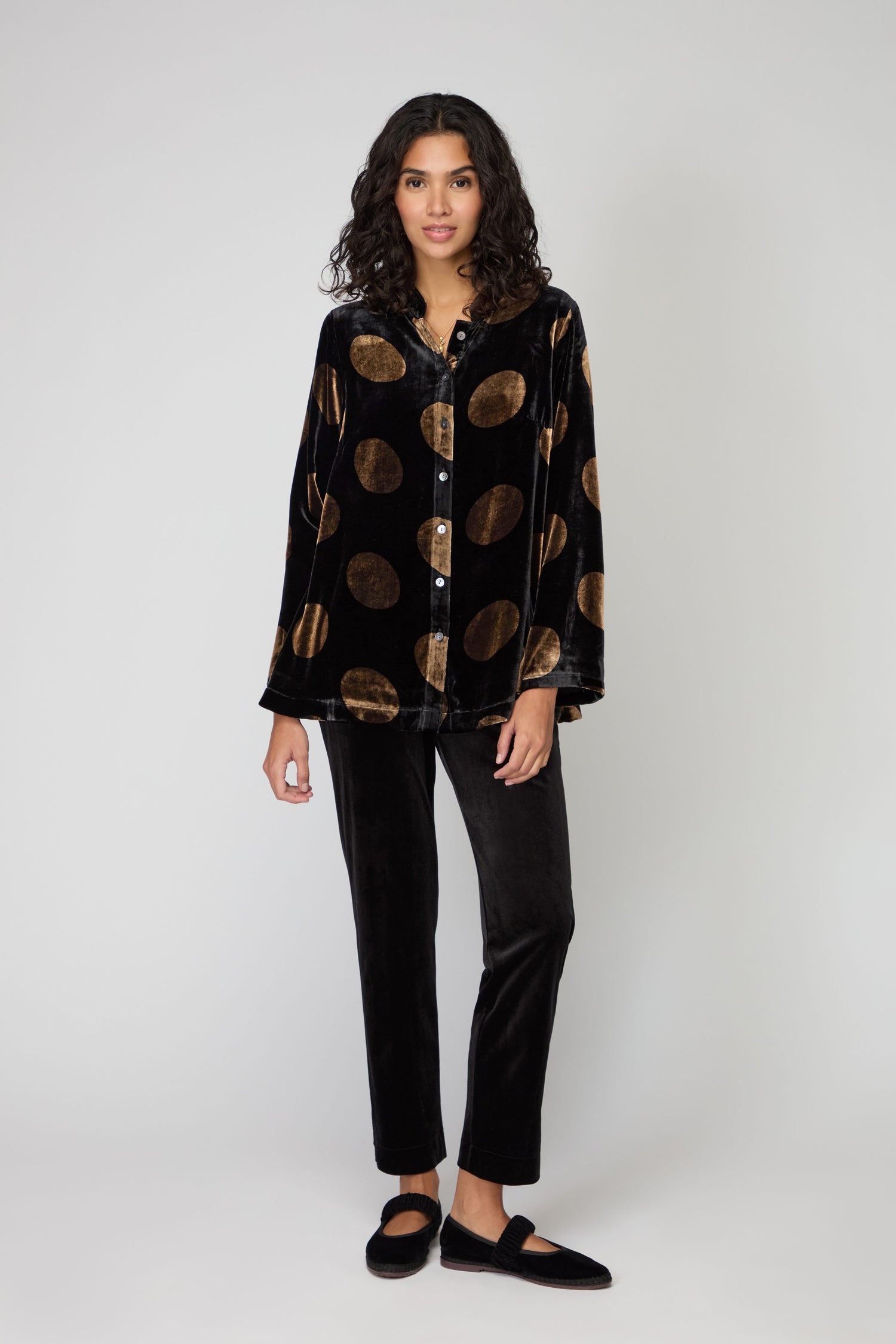 Silk Velvet Spot Shirt