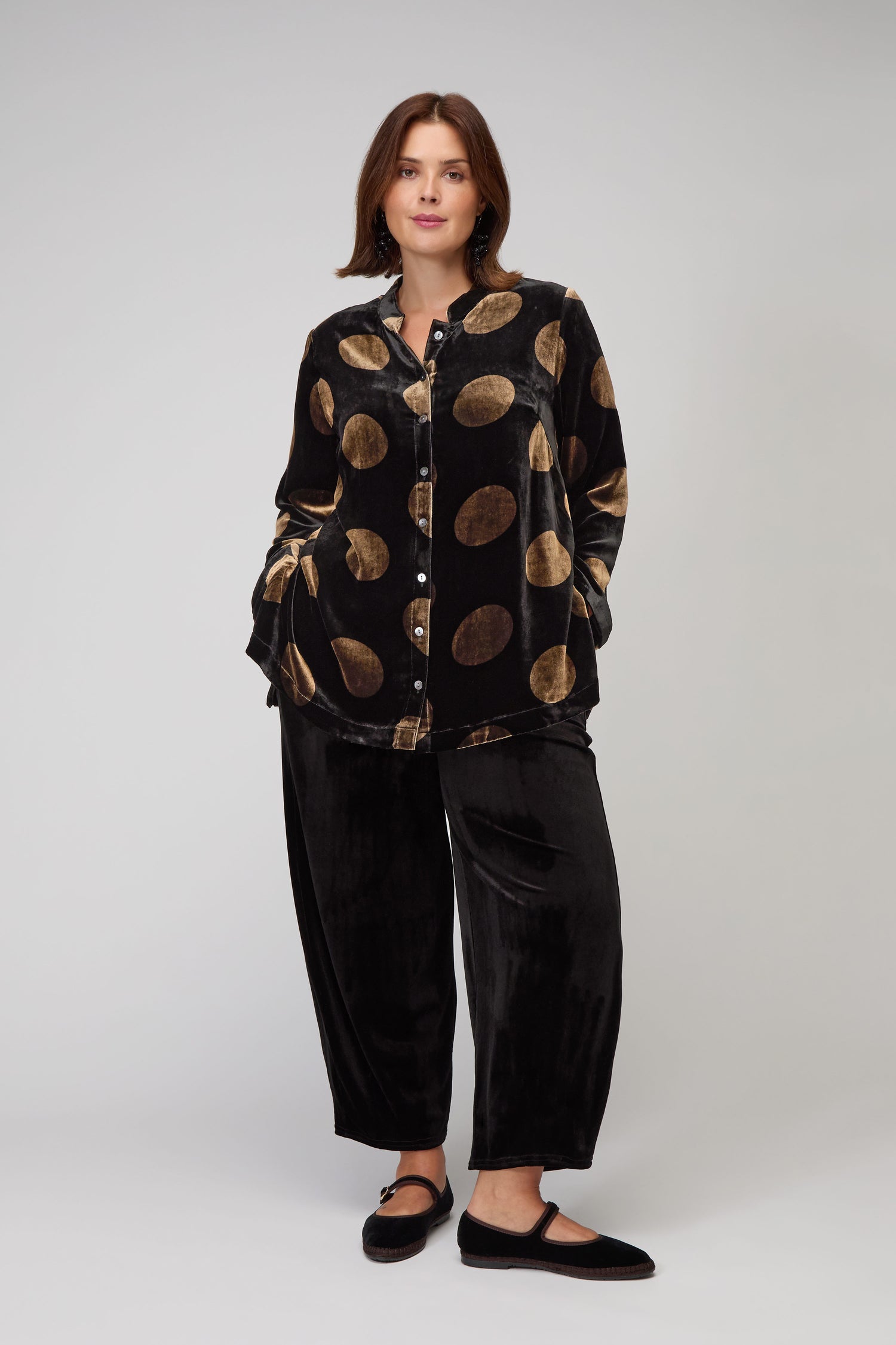 Silk Velvet Spot Shirt