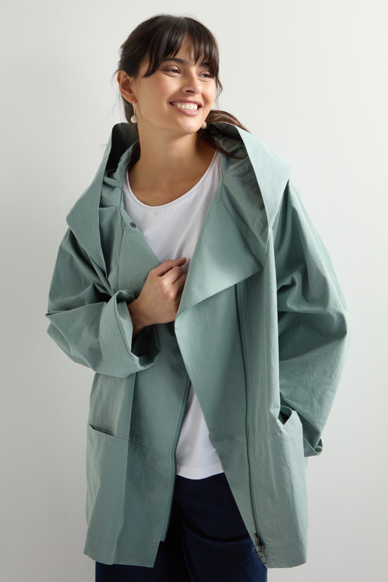 Hooded Asymmetric Jacket