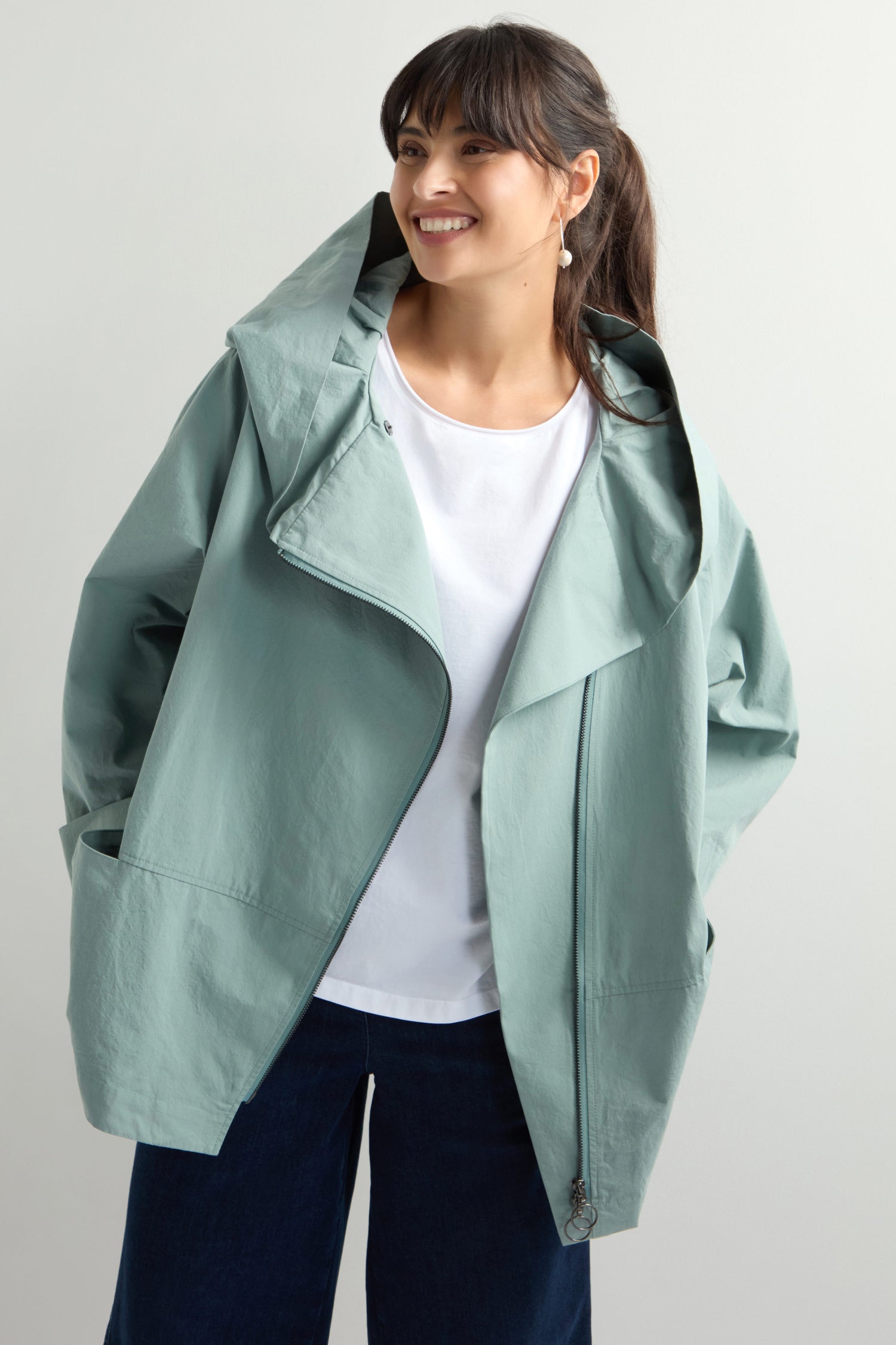 Hooded Asymmetric Jacket