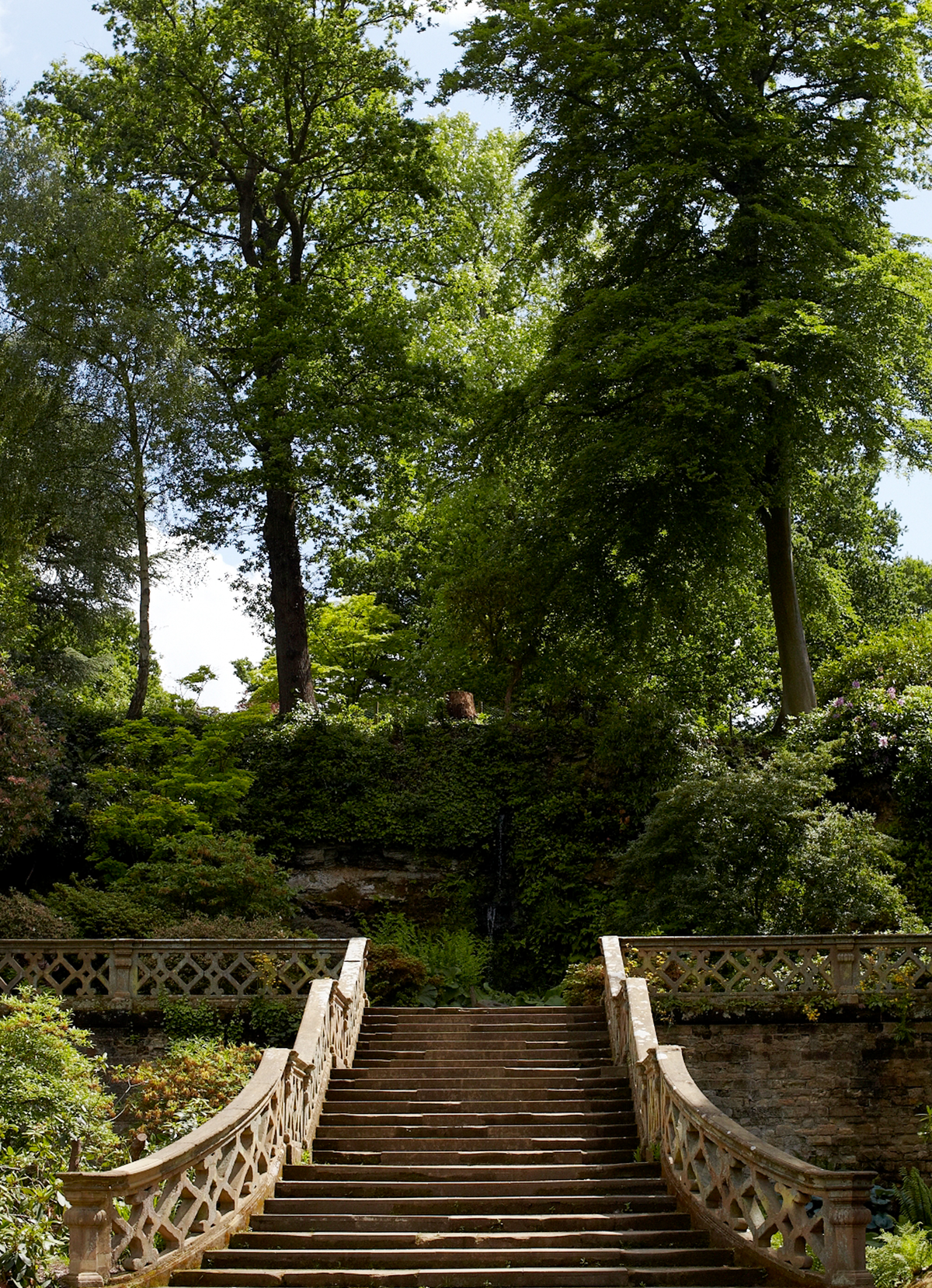 steps in a garden 